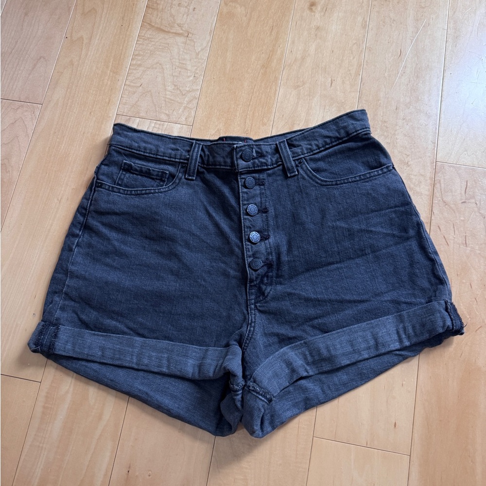 BDG Black High Waist Denim Shorts